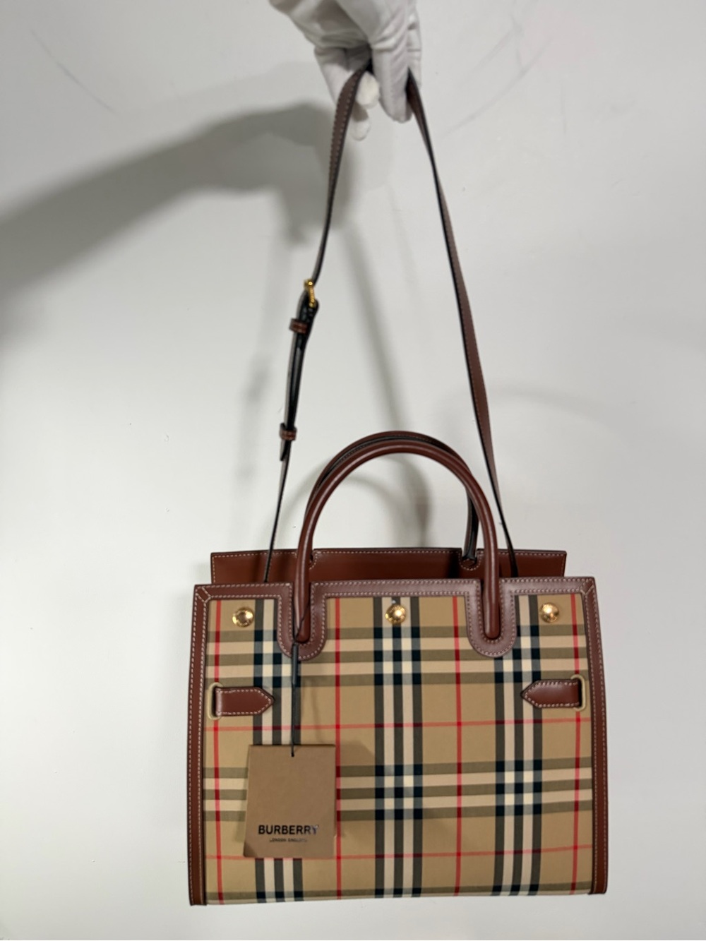 Burberry Small Title Bag Vintage Check NWT | Featured on HBO Succession - Picture 13 of 14